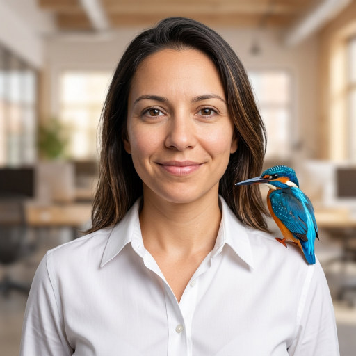 Example headshot with a common kingfisher